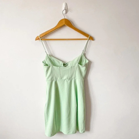 Zara  Corset Style Mini Dress Mint Green Blogger Fav Size Medium - Picture 8 of 10